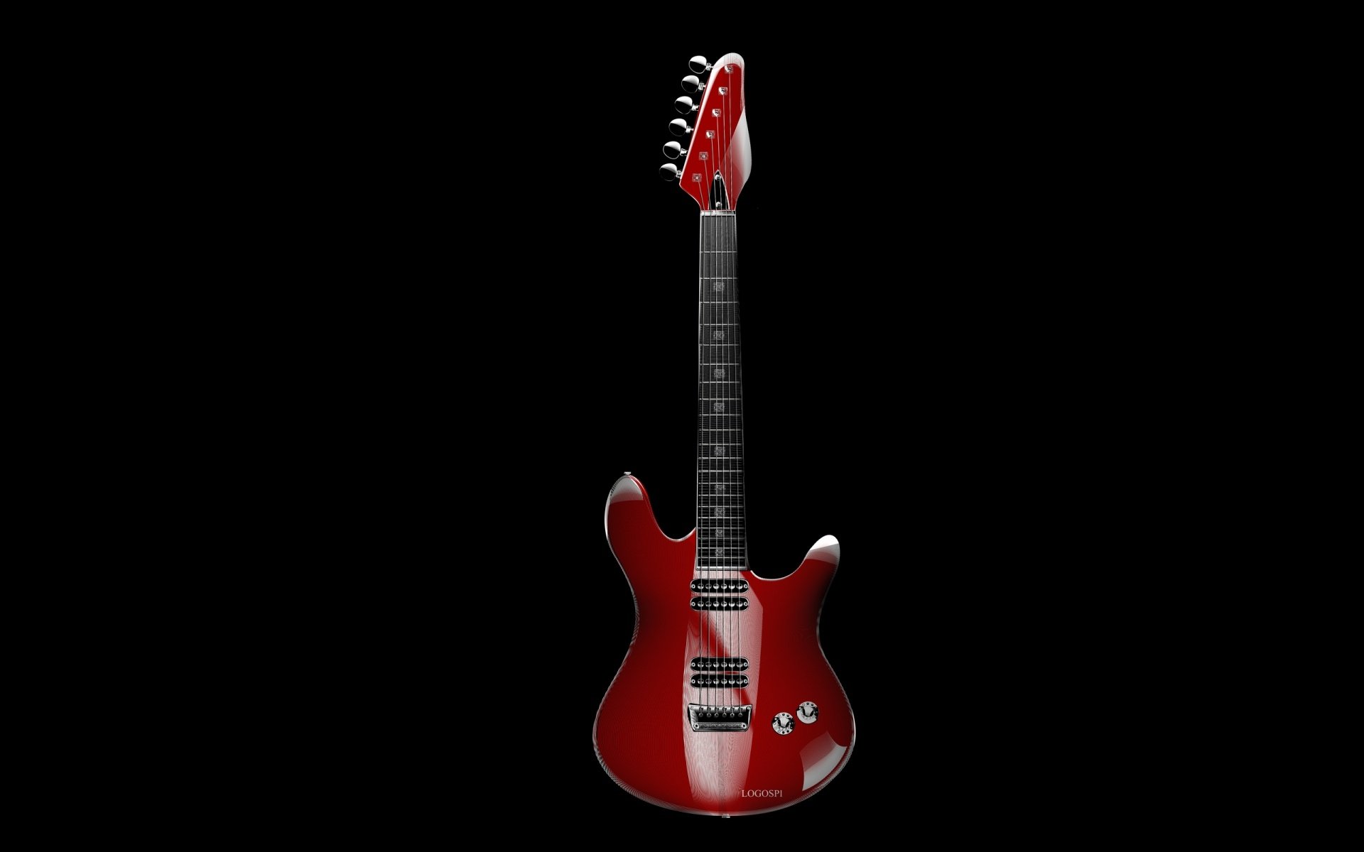red electric guitar background