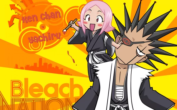 Kenpachi Zaraki Yachiru Kusajishi Anime Bleach HD Desktop Wallpaper | Background Image
