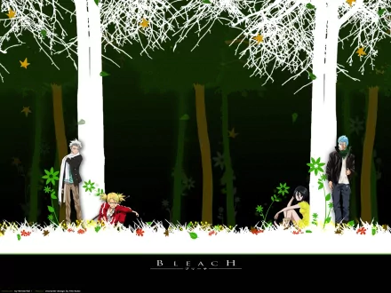 Hiyori Sarugaki Tōshirō Hitsugaya Rukia Kuchiki Grimmjow Jaegerjaquez Anime Bleach HD Desktop Wallpaper | Background Image