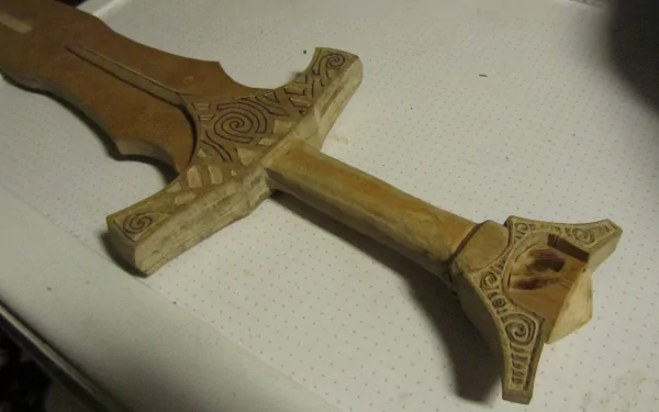  Skyrim Steel Sword - WIP (Wood) by Kikunai