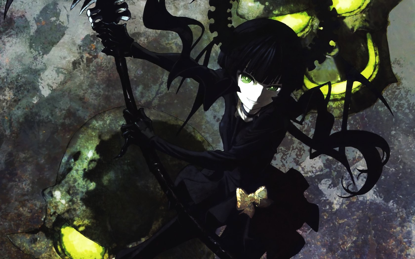 Черный мастер. Стрелок с чёрной скалы Ёми. Dead Master из Black Rock Shooter. Дэд мастер стрелок с черной скалы. Ёми Блэк рок шутер.