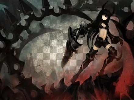 Black Gold Saw Anime Black Rock Shooter HD Desktop Wallpaper | Background Image