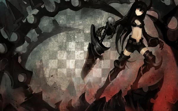 Black Gold Saw Anime Black Rock Shooter HD Desktop Wallpaper | Background Image