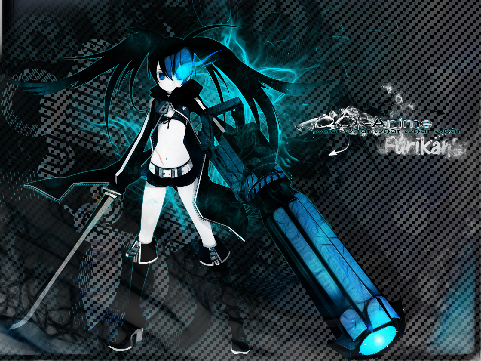 Download Anime Black Rock Shooter Wallpaper