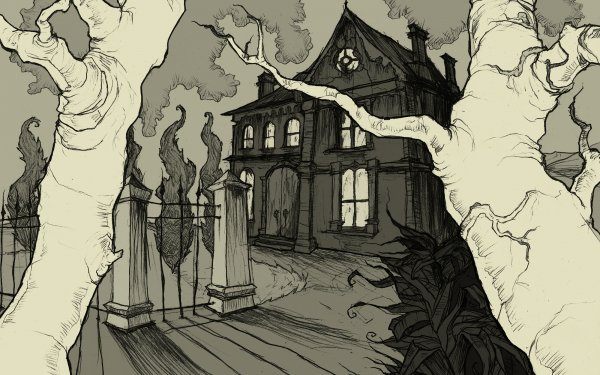 Holiday Halloween Dark Haunted House Haunted HD Wallpaper | Background Image