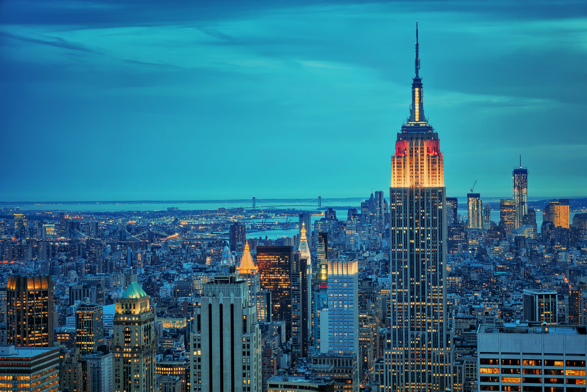 Download Cityscape Empire State Building City Man Made New York HD 