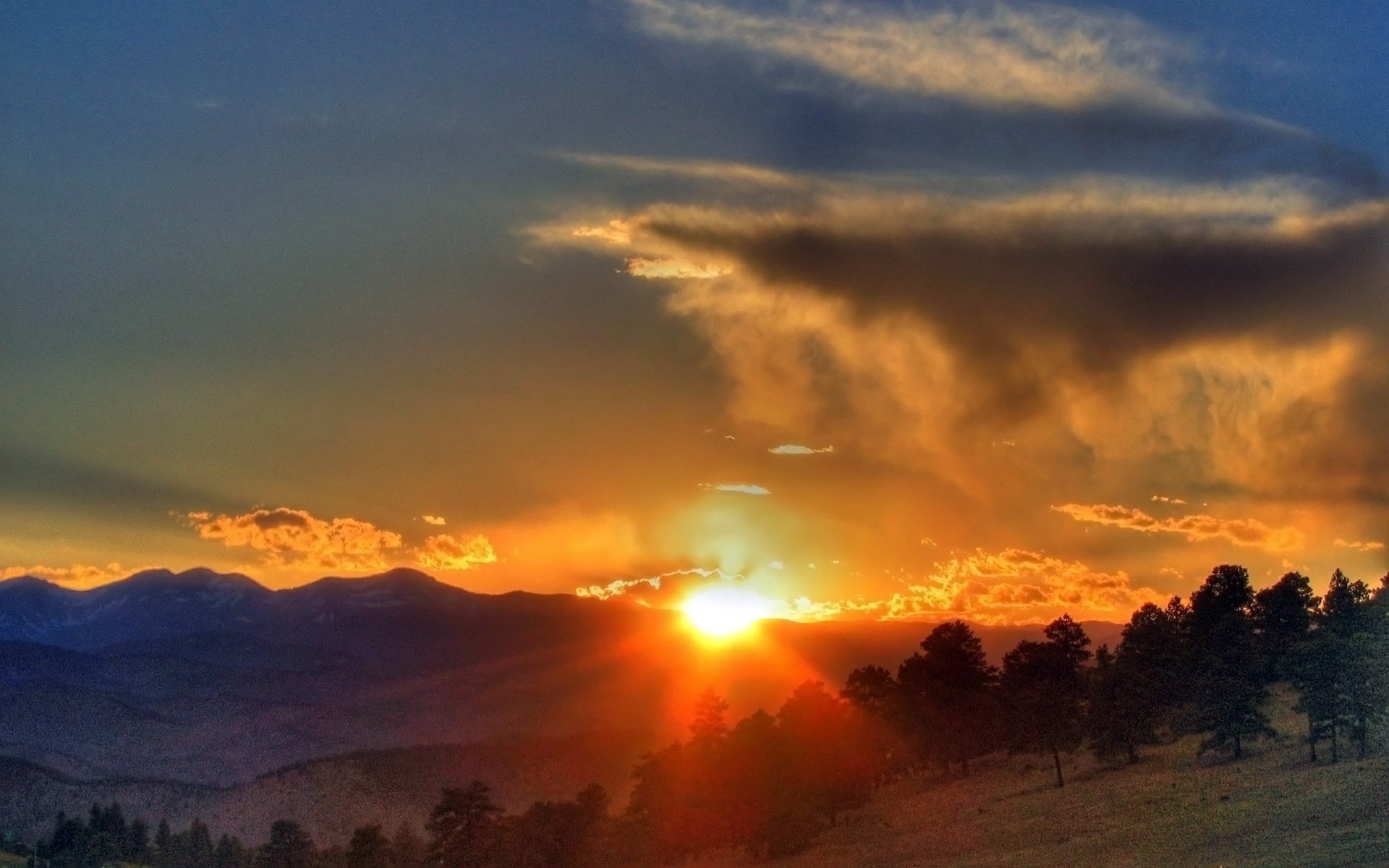 Download Cloud Sky Scenic Mountain Landscape Nature Sunrise HD Wallpaper