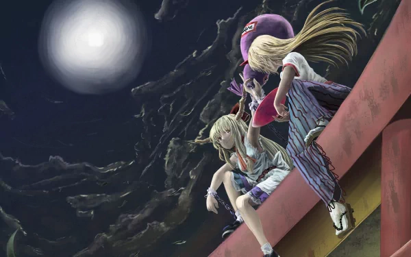 Yuugi Hoshiguma Suika Ibuki Anime Touhou HD Desktop Wallpaper | Background Image