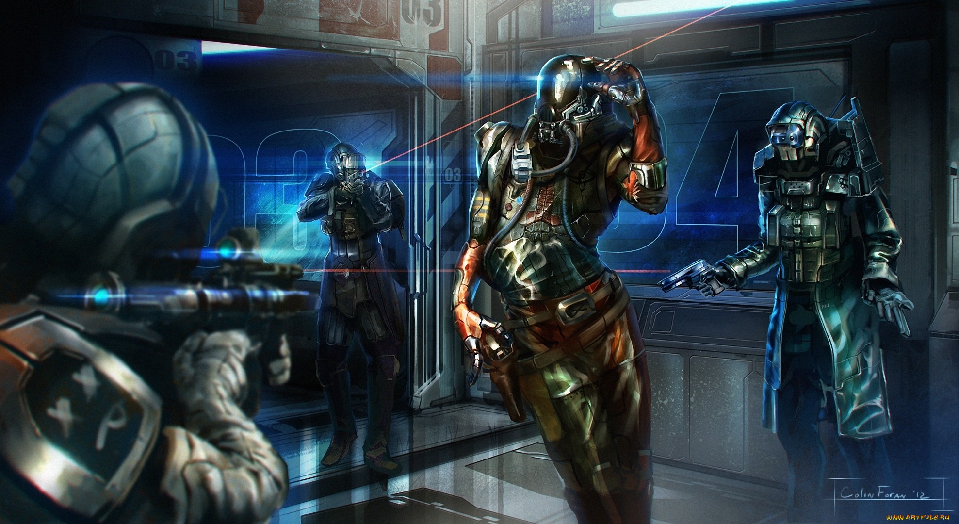Download Sci Fi Warrior HD Wallpaper by Colin Foran