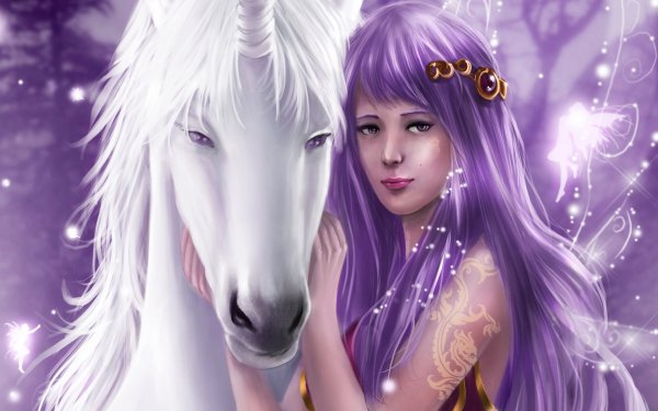Fantasy Fairy Unicorn HD Wallpaper | Background Image