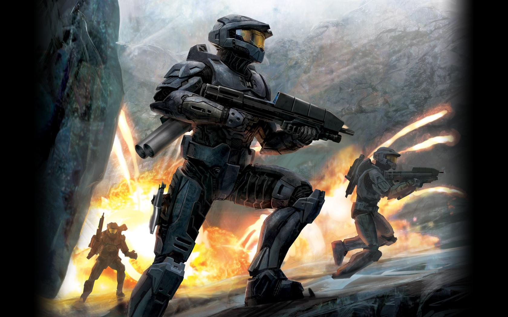 Epic Halo Battle HD Wallpaper