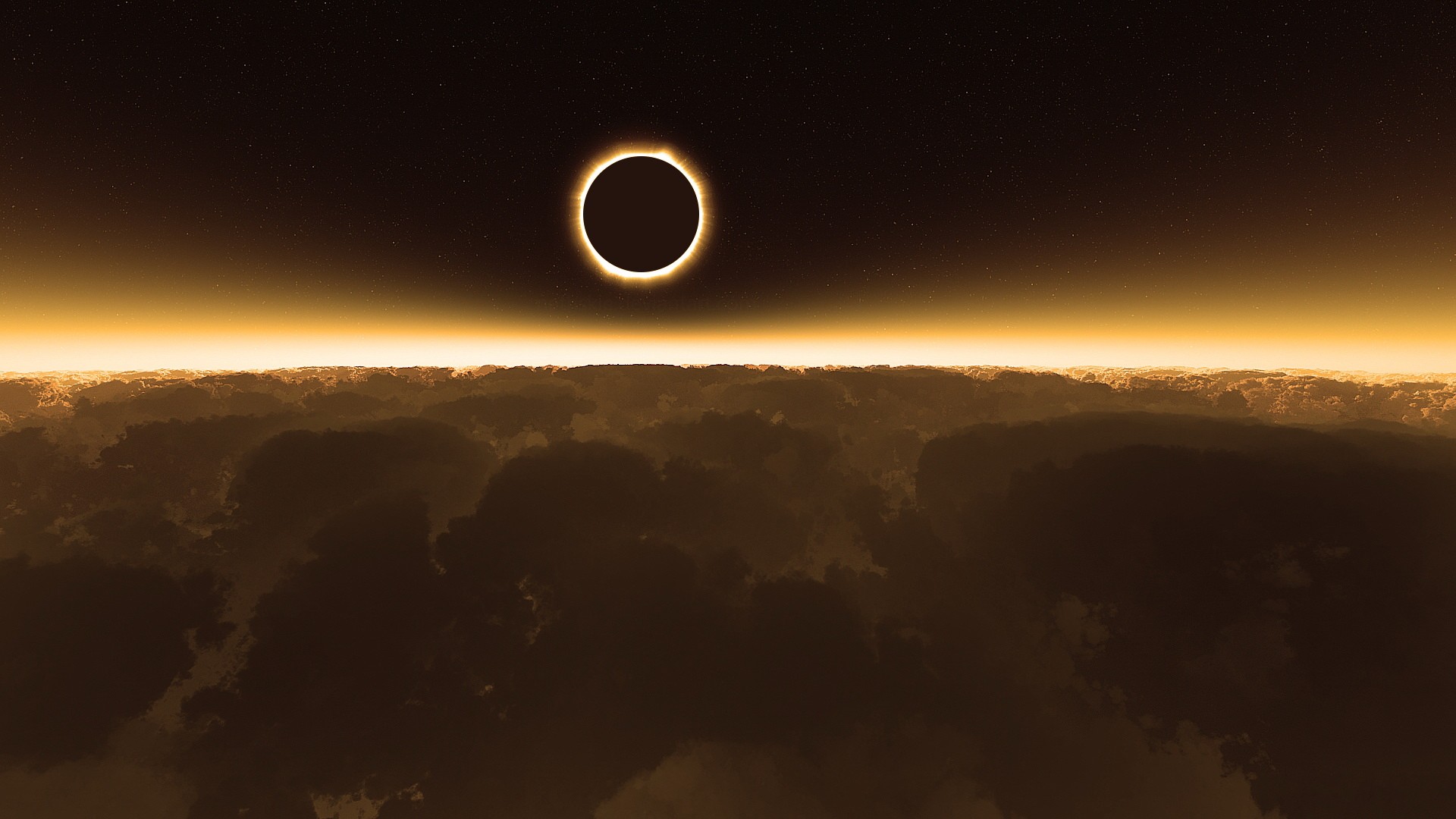 Sci Fi Solar Eclipse HD Wallpaper | Background Image