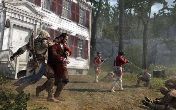 Video Game Assassin's Creed III Assassin's Creed Fantasy Blood Death HD Wallpaper | Background Image
