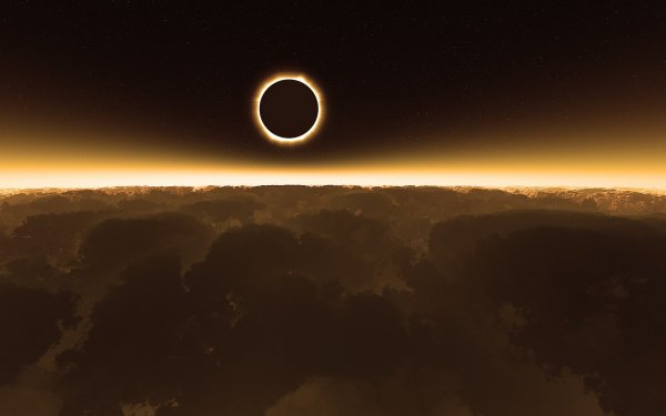 Sci Fi Solar Eclipse Planetscape Planet HD Wallpaper | Background Image