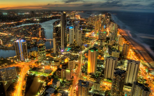 Man Made Surfers Paradise Cities Australia Queensland Gold Coast HD Wallpaper | Background Image