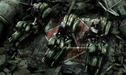 HD desktop wallpaper featuring characters from Final Fantasy VII: Advent Children, showcasing an intense scene with three characters on motorbikes amidst a dystopian setting.
