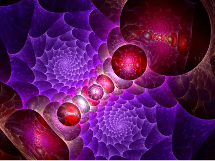 Abstract HD wallpaper featuring a mesmerizing spiral with vibrant colors and cool patterns.