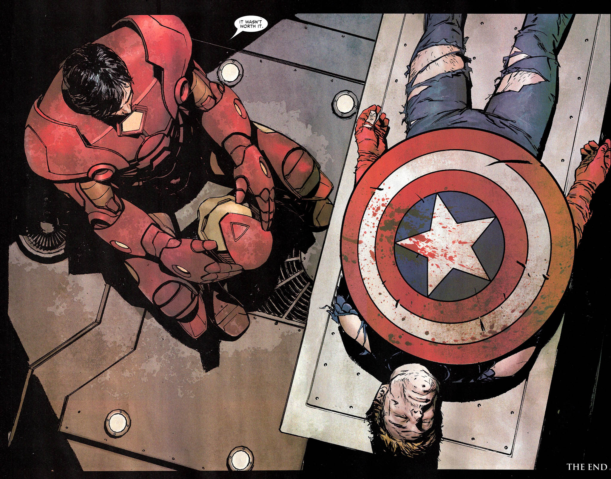 Iron Man and Captain America team up in an epic battle.
