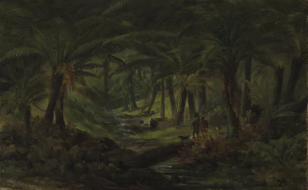 HD wallpaper featuring a lush scene from Ferngully: The Last Rainforest with dense foliage and vivid greenery.