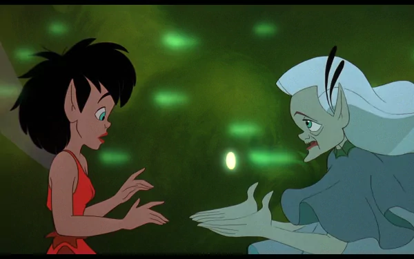 HD wallpaper featuring characters from Ferngully: The Last Rainforest in an enchanted forest scene.