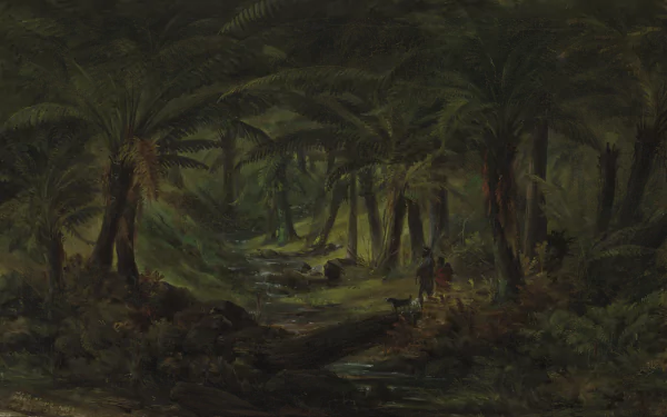 HD wallpaper featuring a lush scene from Ferngully: The Last Rainforest with dense foliage and vivid greenery.