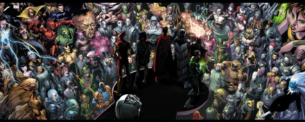 Black Manta Penguin (DC Comics) Riddler (DC Comics) Mr. Freeze (DC Comics) Comic collage HD Desktop Wallpaper | Background Image