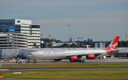  Virgin Atlantic Airbus A340-600 At Sydney Airport