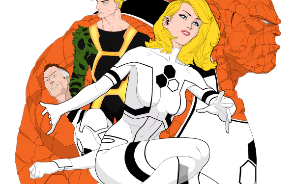 Thing (Marvel Comics) Mister Fantastic Invisible Woman Comic Fantastic Four HD Desktop Wallpaper | Background Image