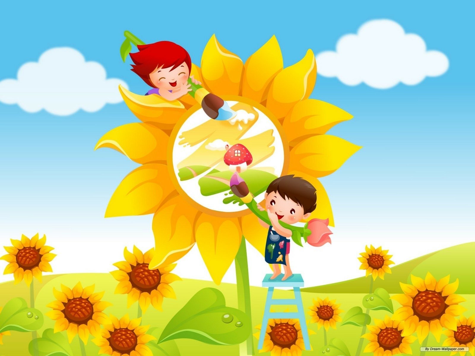Download Flower Artistic Childhood Dream Wallpaper