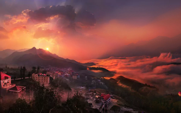 man made Sa Pa HD Desktop Wallpaper | Background Image