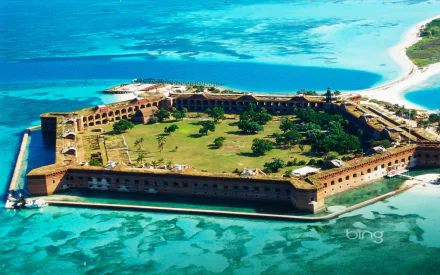 Florida man made Fort Jefferson HD Desktop Wallpaper | Background Image