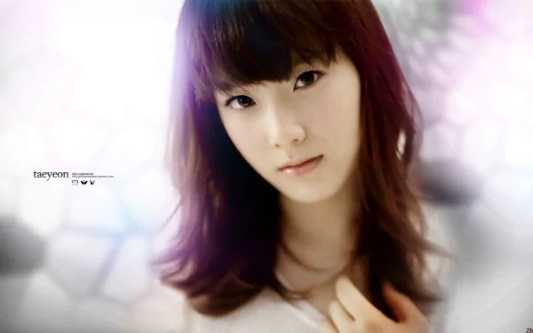 HD desktop wallpaper featuring Taeyeon from Girls' Generation (SNSD), highlighting the music group's iconic style and presence.