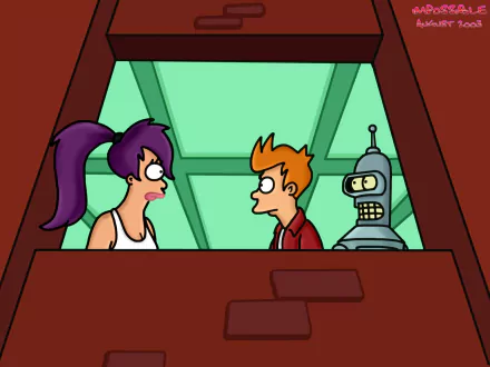 Bender (Futurama) Fry (Futurama) Leela (Futurama) TV Show Futurama HD Desktop Wallpaper | Background Image