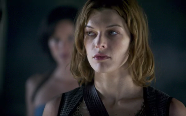 Milla Jovovich in a scene from Resident Evil: Apocalypse, captured in a 4K Ultra HD PC desktop wallpaper.