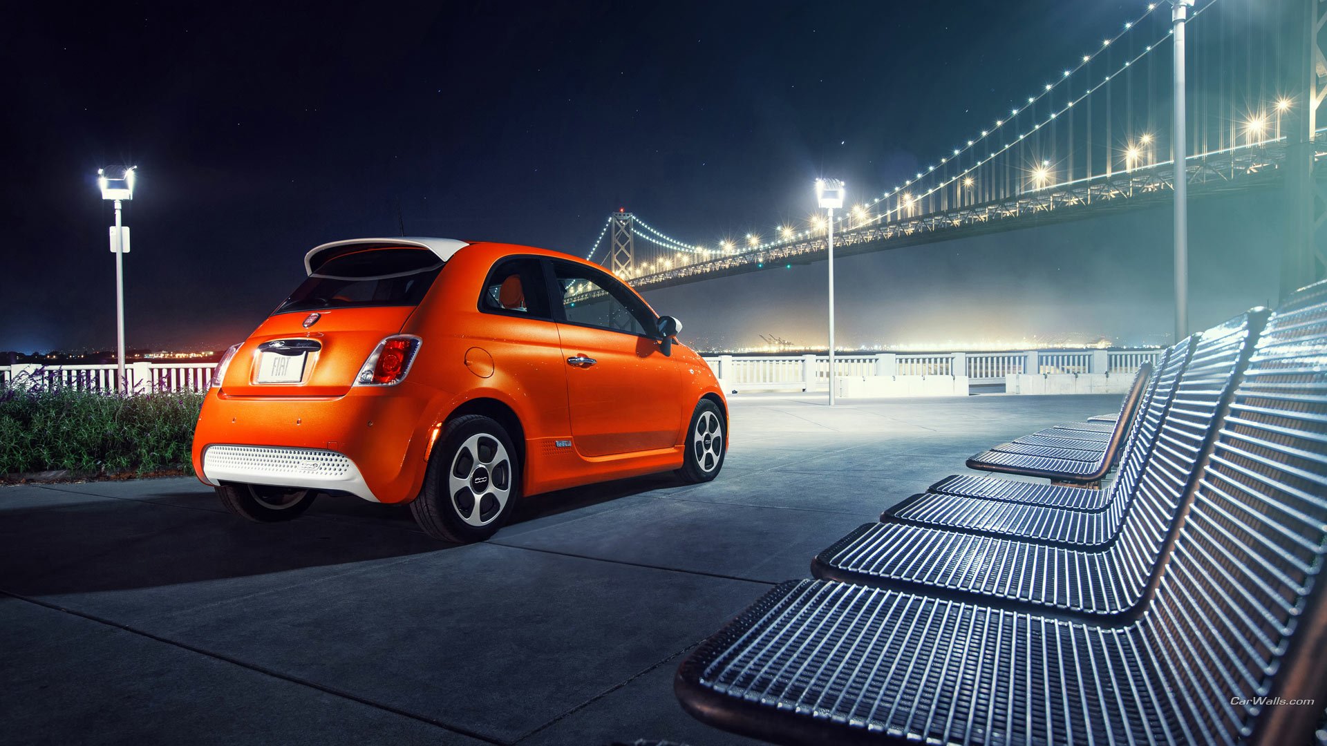 Download Vehicle Fiat 500e HD Wallpaper