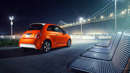 vehicle Fiat 500e HD Desktop Wallpaper | Background Image