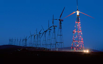 man made wind turbine HD Desktop Wallpaper | Background Image