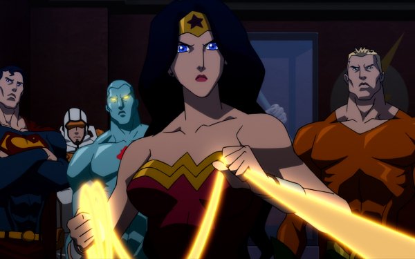 Movie Justice League: The Flashpoint Paradox Justice League Superman Wonder Woman Aquaman Captain Atom Diana Prince Lasso of Truth Heat Wave HD Wallpaper | Background Image