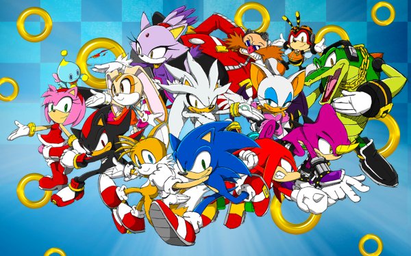 Video Game Sonic the Hedgehog Sonic Miles 'Tails' Prower Charmy Bee Amy Rose Silver the Hedgehog Shadow the Hedgehog Vector the Crocodile Espio the Chameleon Rouge the Bat Cream the Rabbit Doctor Eggman Knuckles the Echidna Blaze the Cat Cheese the Chao HD Wallpaper | Background Image