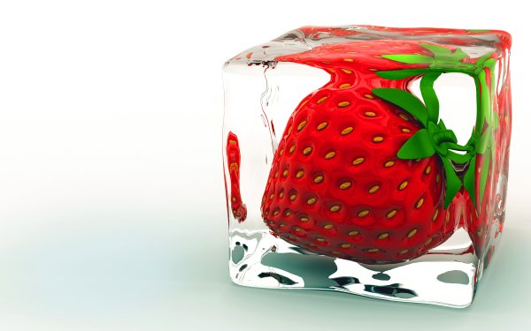 Food Strawberry Fruits Fruit Ice Cube HD Wallpaper | Background Image