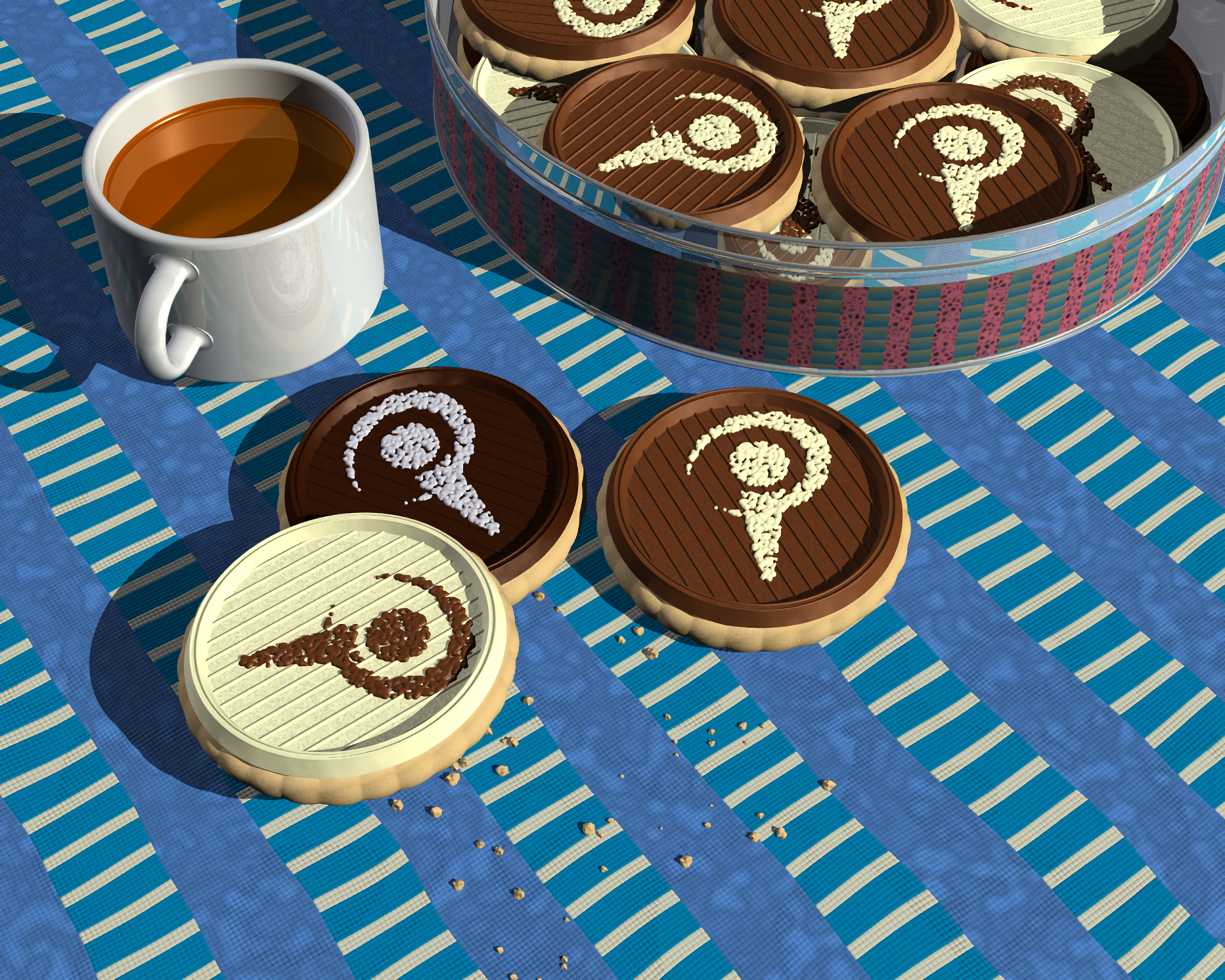 Download Cookie Coffee Food Artistic  HD Wallpaper