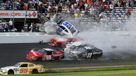 NASCAR Sports car crash HD Desktop Wallpaper | Background Image