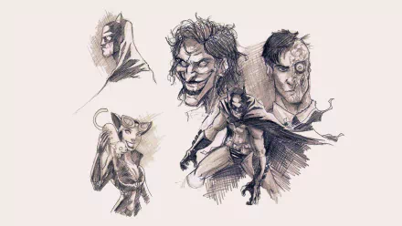 Two-Face Joker Catwoman Comic Batman HD Desktop Wallpaper | Background Image
