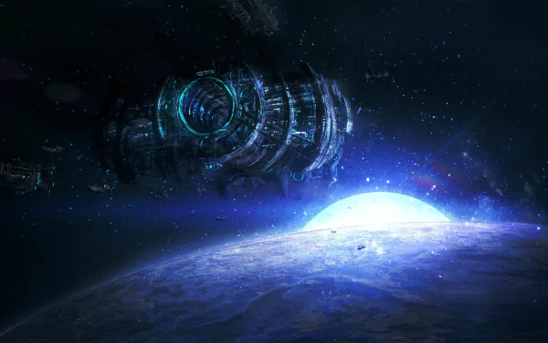 Sci Fi space station HD Desktop Wallpaper | Background Image