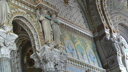 religious Basilica of Notre-Dame de Fourvière HD Desktop Wallpaper | Background Image