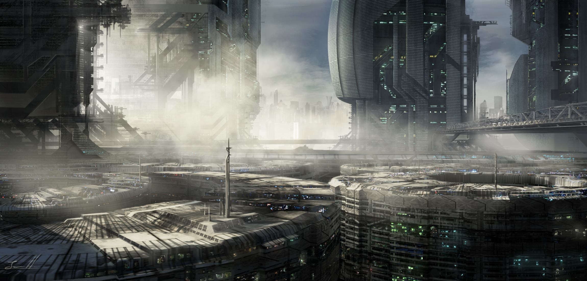 Download Sci Fi City Sci Fi City HD Wallpaper