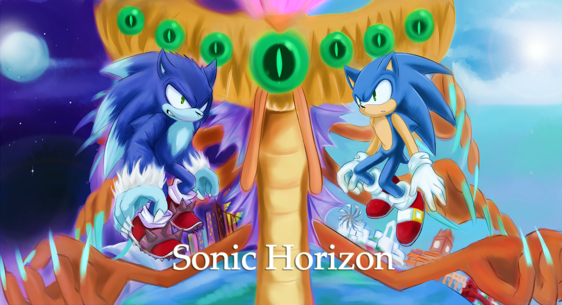 Hyper Sonic Wallpaper by JackTheKnight by JackTheKnight