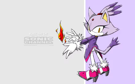 Sonic Channel Blaze the Cat video game Sonic the Hedgehog HD Desktop Wallpaper | Background Image