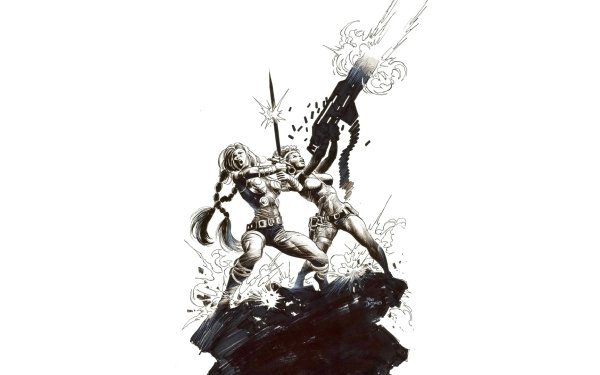Comics Fearless Defenders Warrior Girls & Guns Valkyrie Misty Knight HD Wallpaper | Background Image