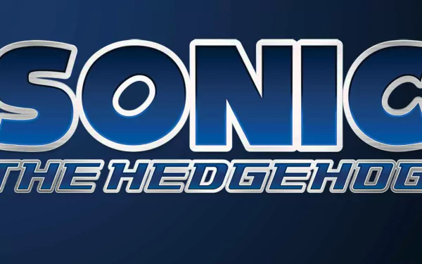 HD PC desktop wallpaper featuring the bold logo of the video game Sonic the Hedgehog (2006) on a dark blue background.